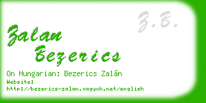 zalan bezerics business card