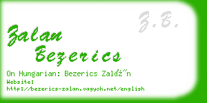 zalan bezerics business card